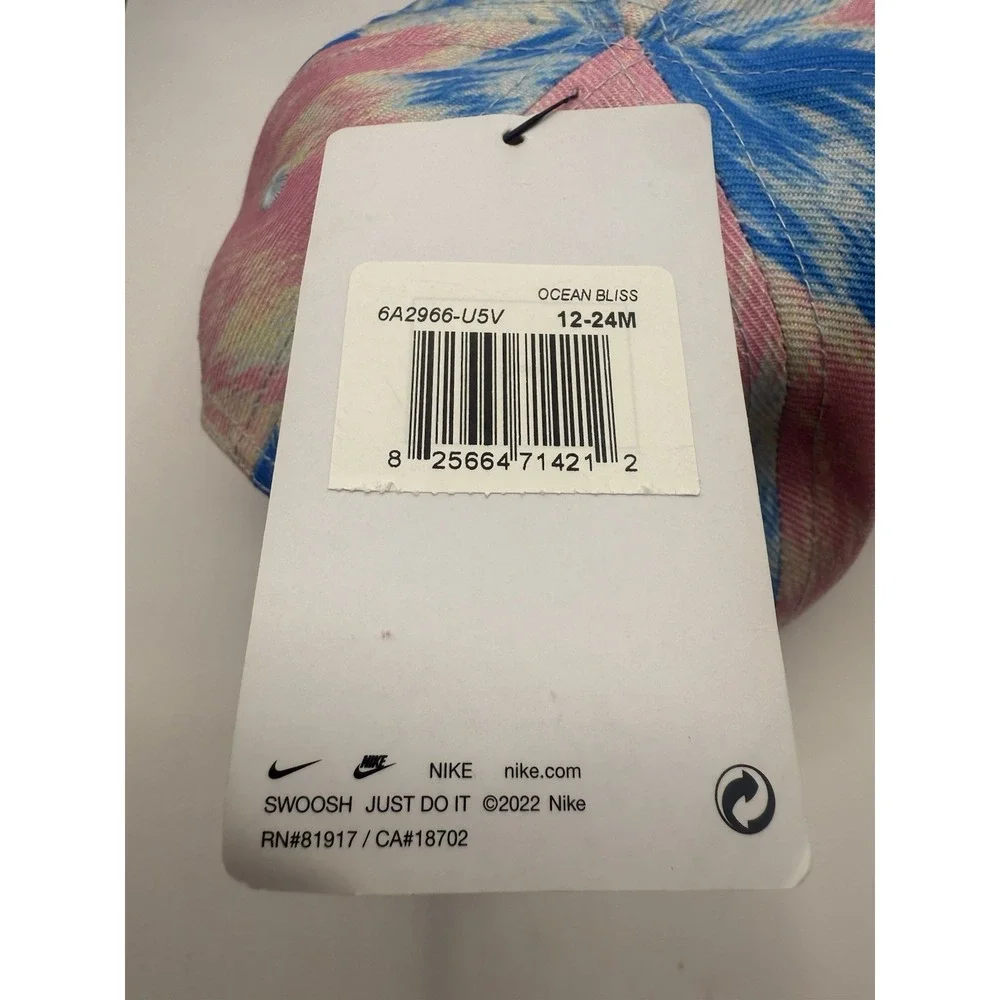 Nike Hat Cap Strap Back Child Ocean Bliss Blue Pink Tie Dye Infant NWT